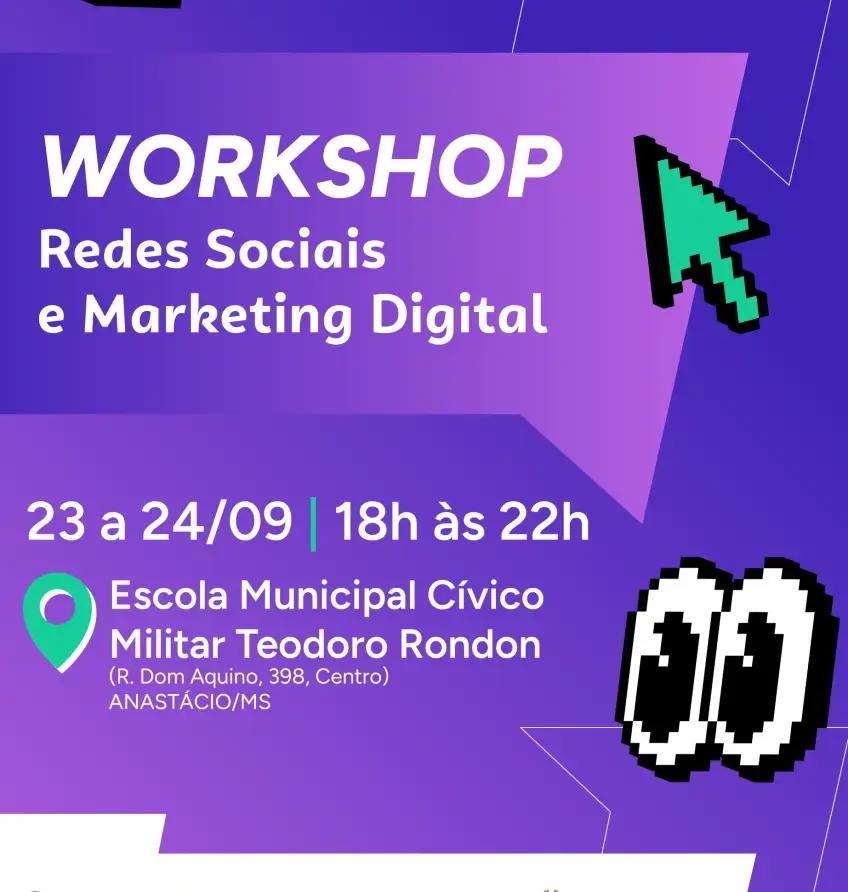 Anastácio abre vagas para workshop gratuito de redes sociais e marketing digital