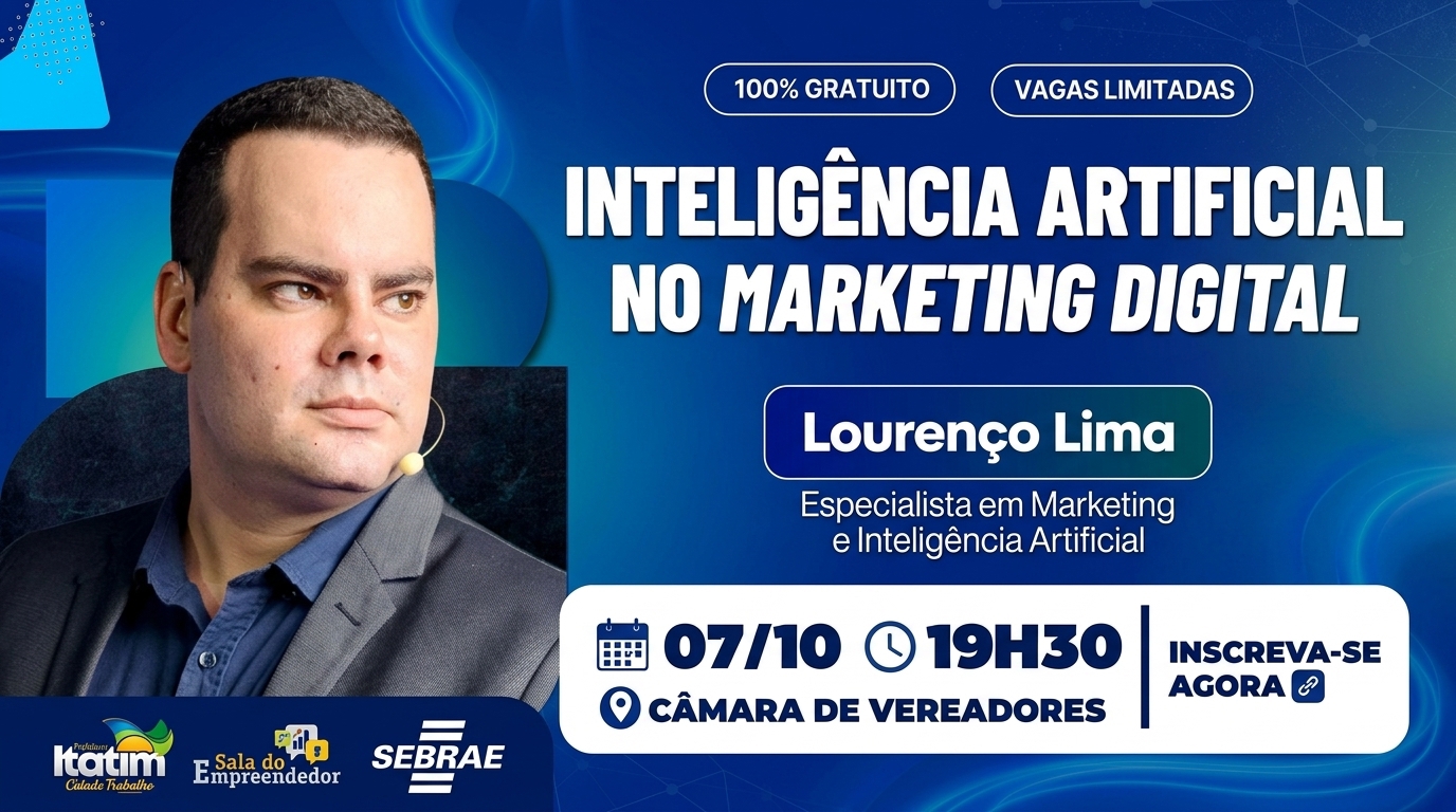 Itatim terá palestra sobre IA no marketing digital em 7 de outubro